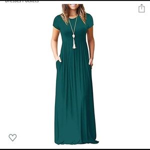 Women’s Short Sleeve Casual Maxi Dress w/ Pockets